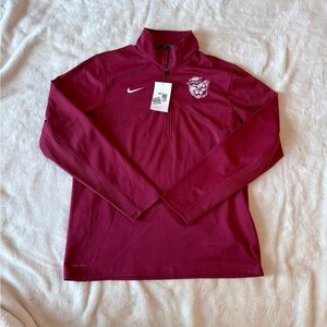 NWT WSU Nike Maroon Quarter-Zip Pullover, Size Large